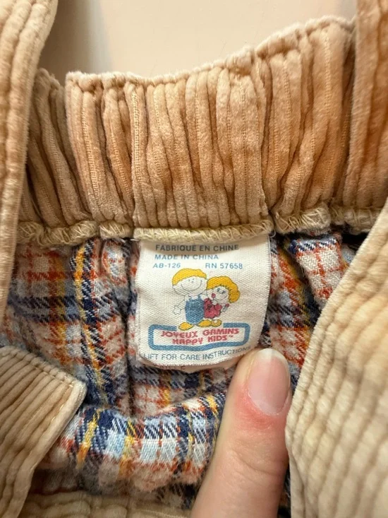 Toddler Boys 2T/3T Corduroy Lined Pants Lot OshKosh B'gosh Overall Joggers Tan - Picture 9 of 15